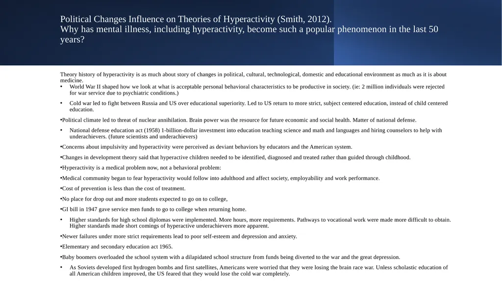 ADHD Theories Presentation Gretchen Day Department - slide 4 of 16