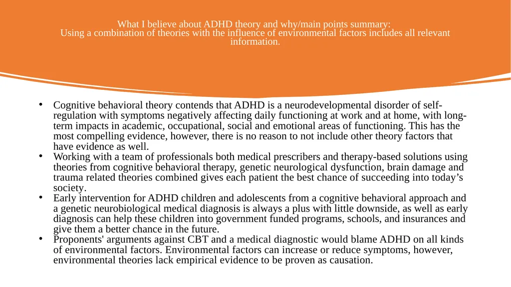 ADHD Theories Presentation Gretchen Day Department - slide 14 of 16