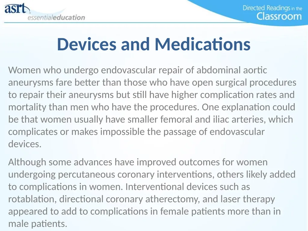 Women and Heart Disease Directed Readings In the - slide 43 of 52