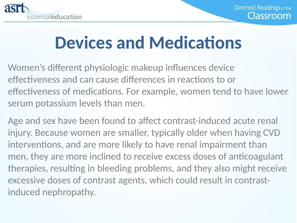 Women and Heart Disease Directed Readings In the - slide 44 of 52