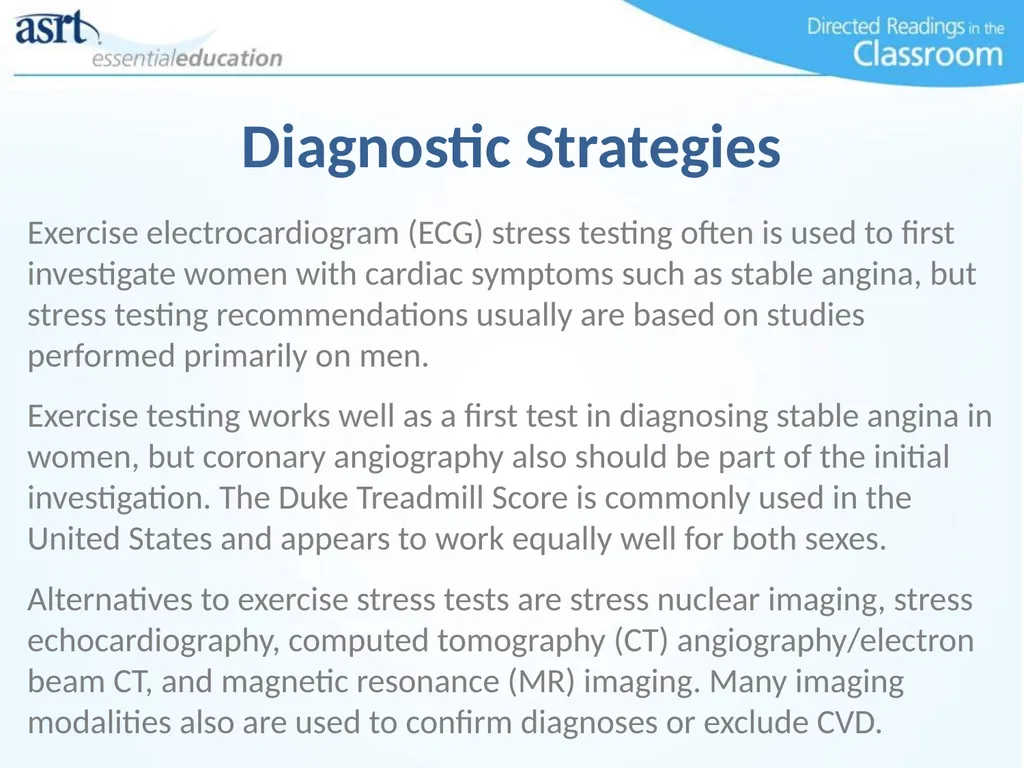 Women and Heart Disease Directed Readings In the - slide 29 of 52