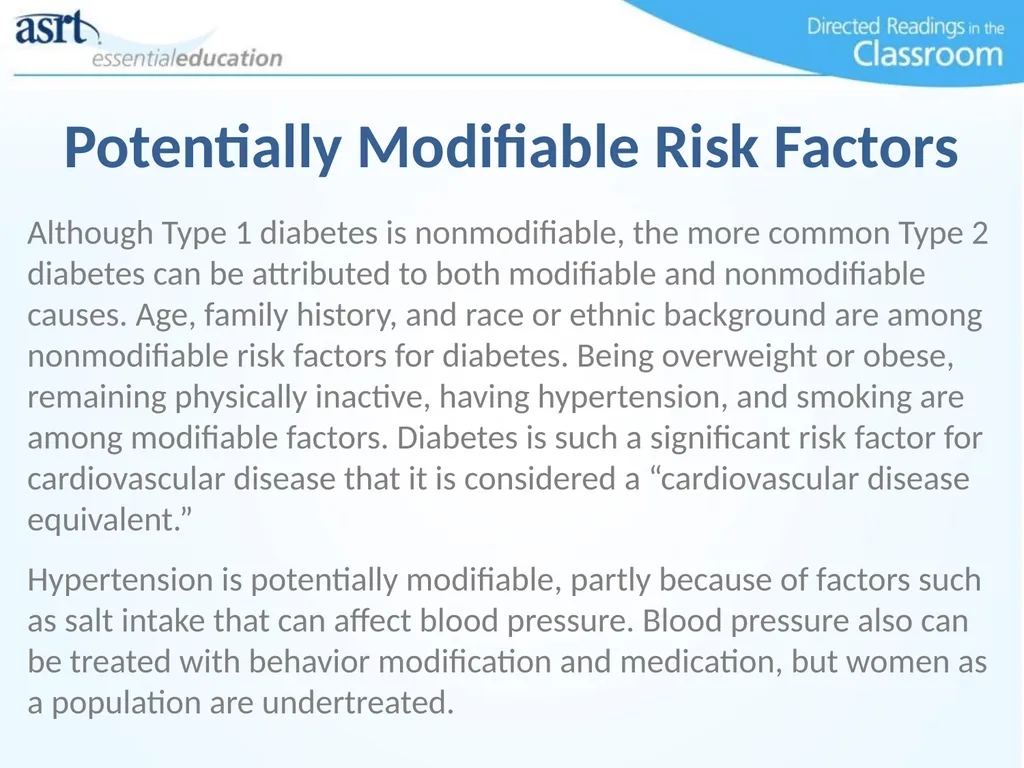 Women and Heart Disease Directed Readings In the - slide 19 of 52