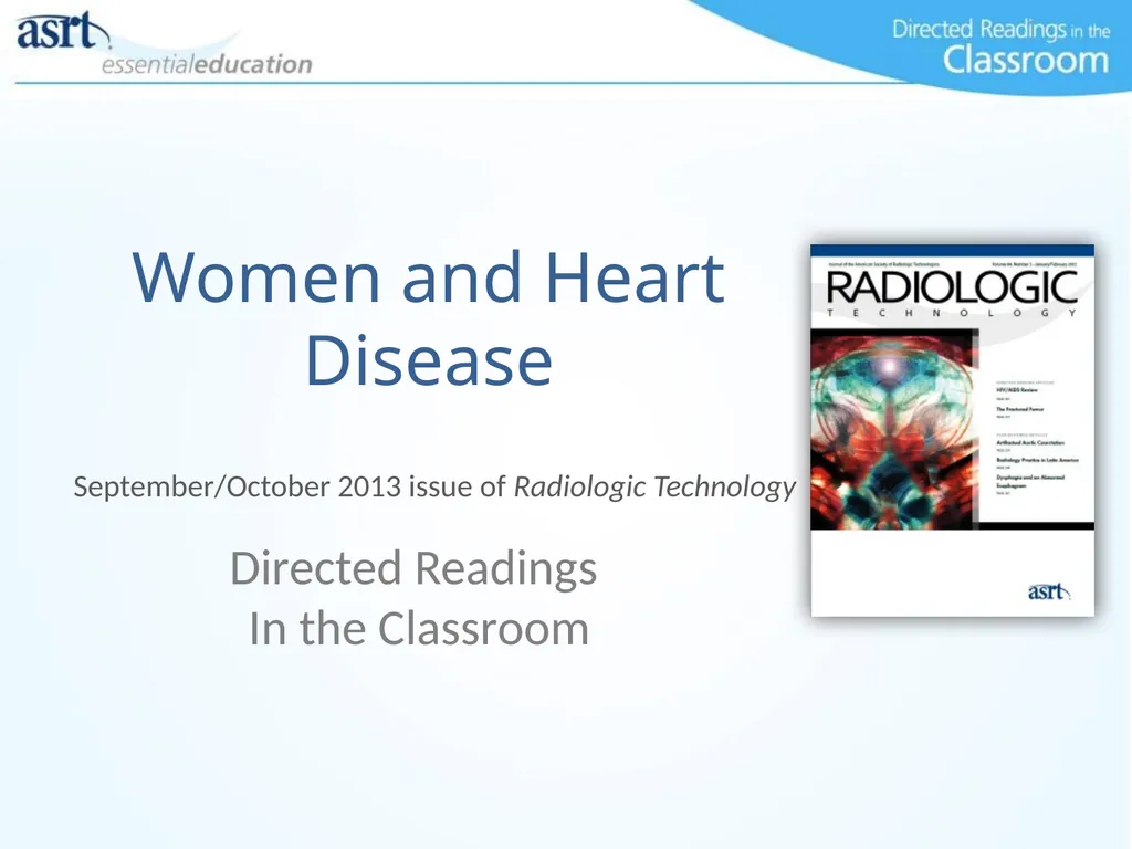 Women and Heart Disease Directed Readings In the