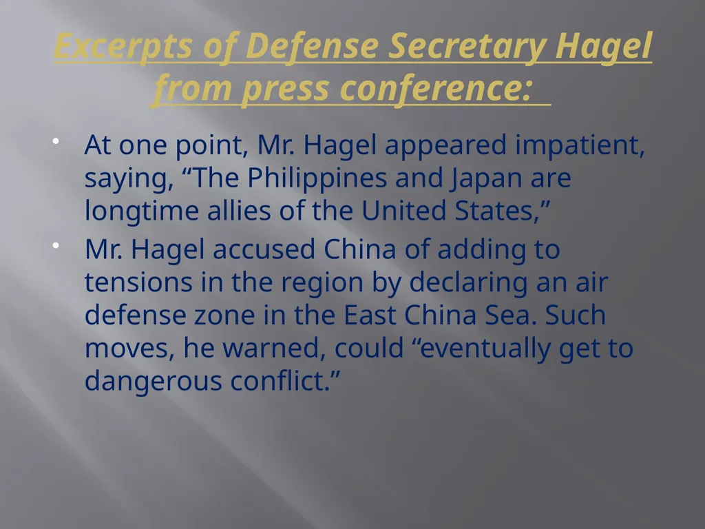 Senkaku-Diaoyu Dispute China/Japan/U.S. The United - slide 10 of 14