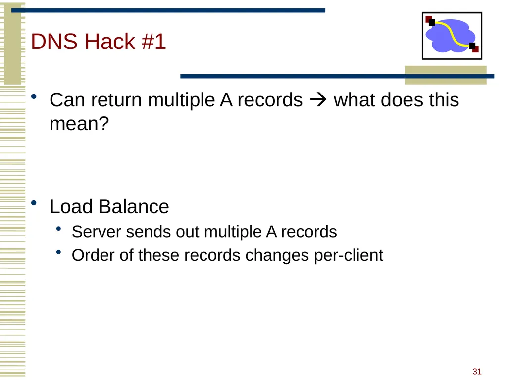 15-440 Distributed Systems Lecture 20 – DNS and - slide 29 of 57