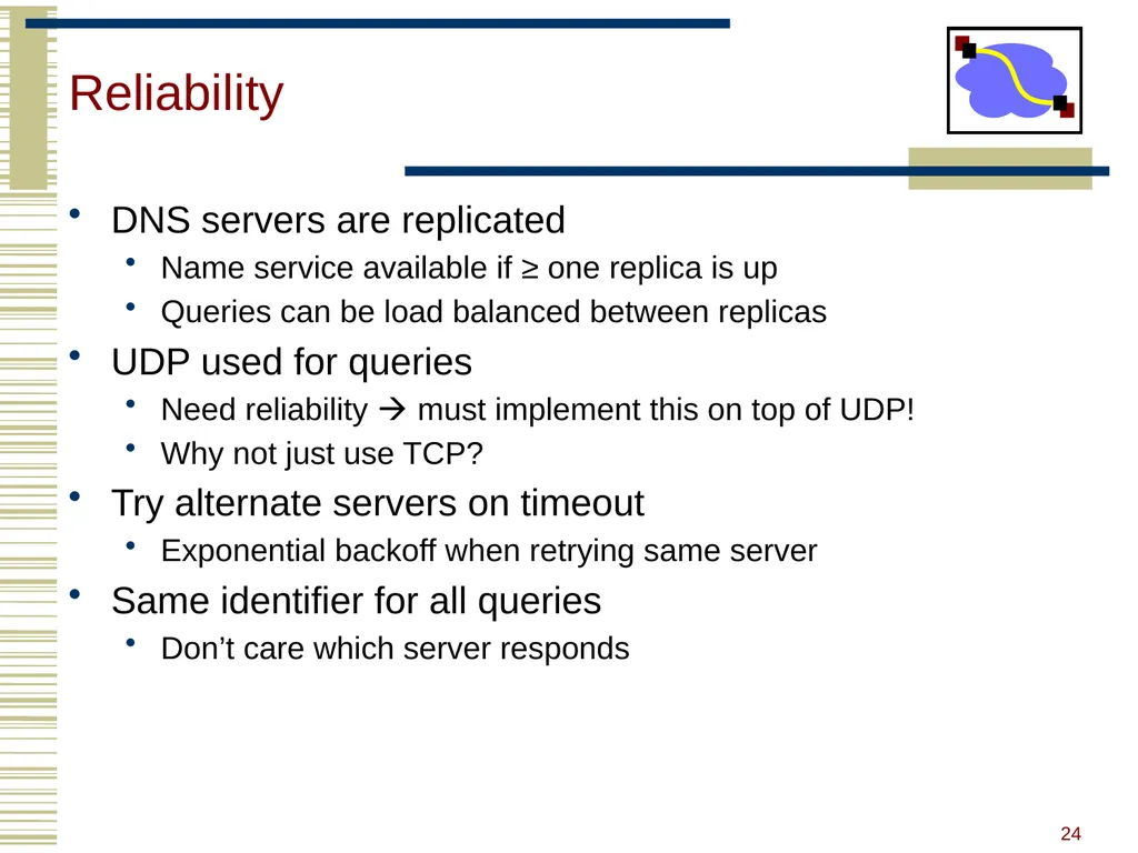 15-440 Distributed Systems Lecture 20 – DNS and - slide 22 of 57