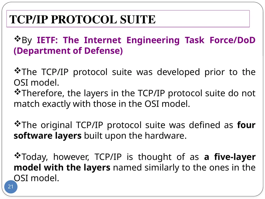 Data Communication and Computer Networks Network - slide 21 of 73