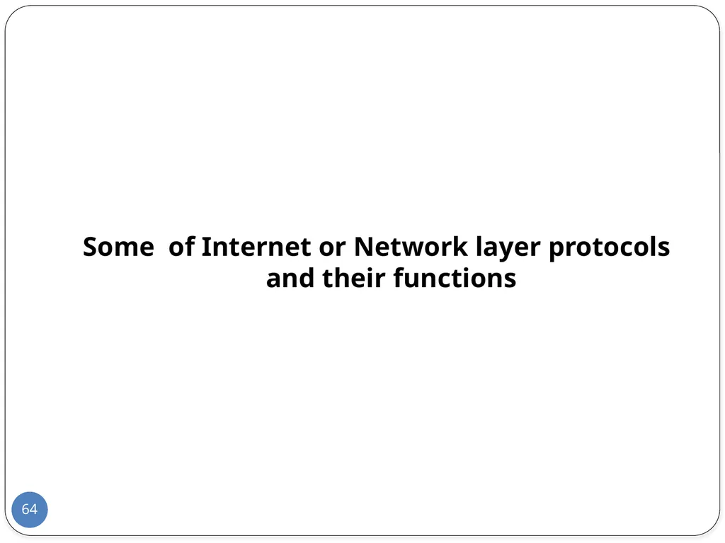 Data Communication and Computer Networks Network - slide 64 of 73