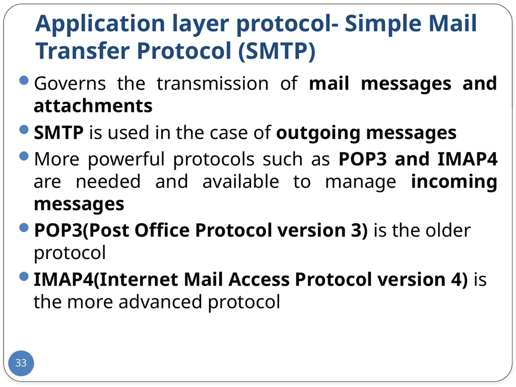Data Communication and Computer Networks Network - slide 33 of 73