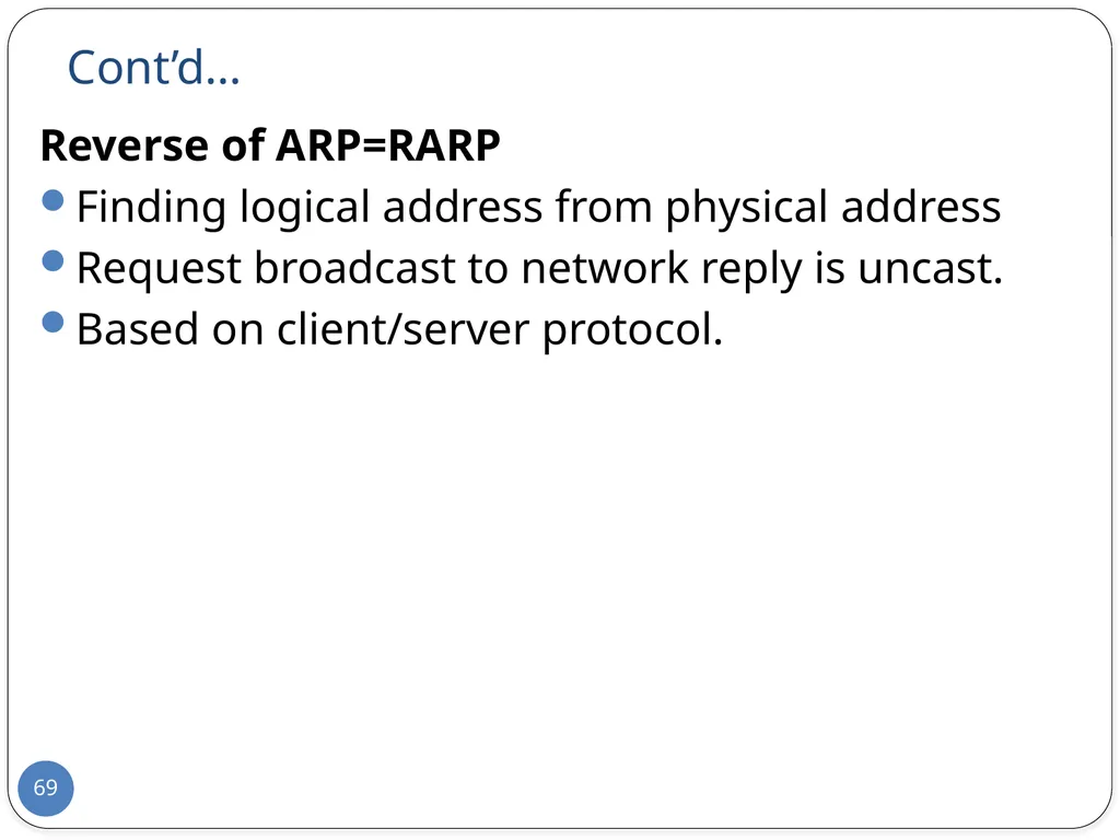 Data Communication and Computer Networks Network - slide 69 of 73