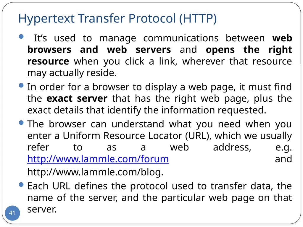 Data Communication and Computer Networks Network - slide 41 of 73