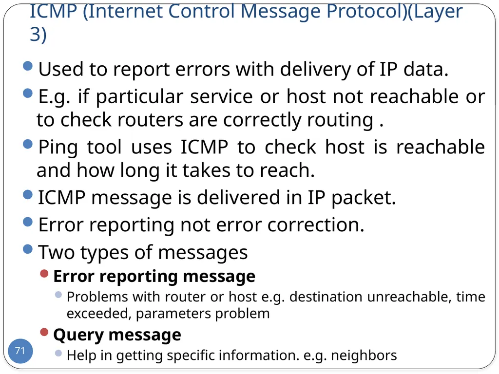 Data Communication and Computer Networks Network - slide 71 of 73