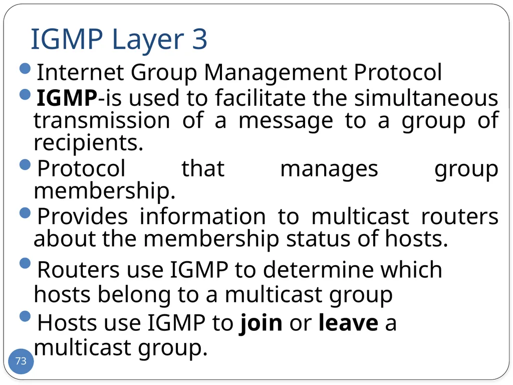 Data Communication and Computer Networks Network - slide 73 of 73