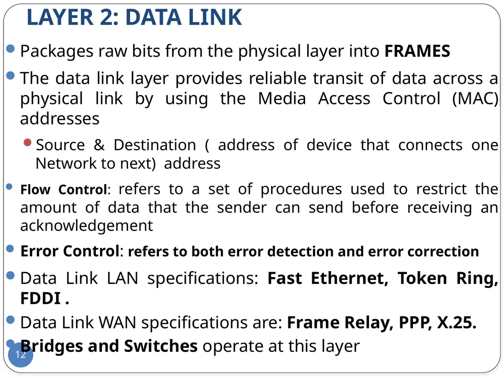 Data Communication and Computer Networks Network - slide 12 of 73