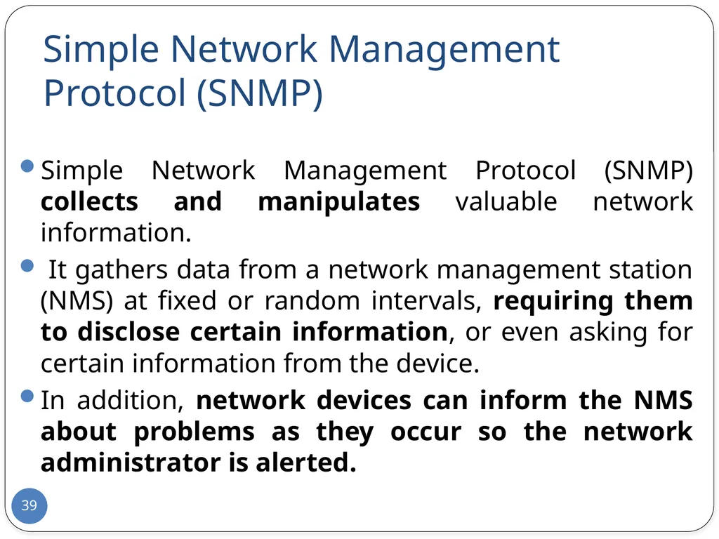 Data Communication and Computer Networks Network - slide 39 of 73