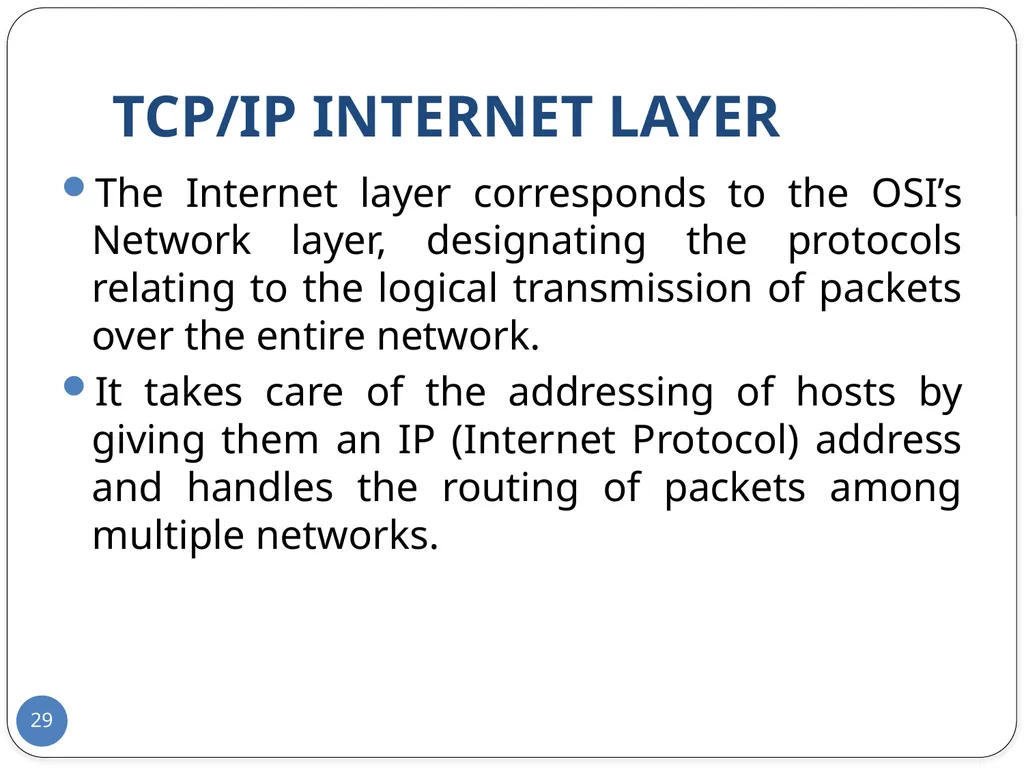 Data Communication and Computer Networks Network - slide 29 of 73