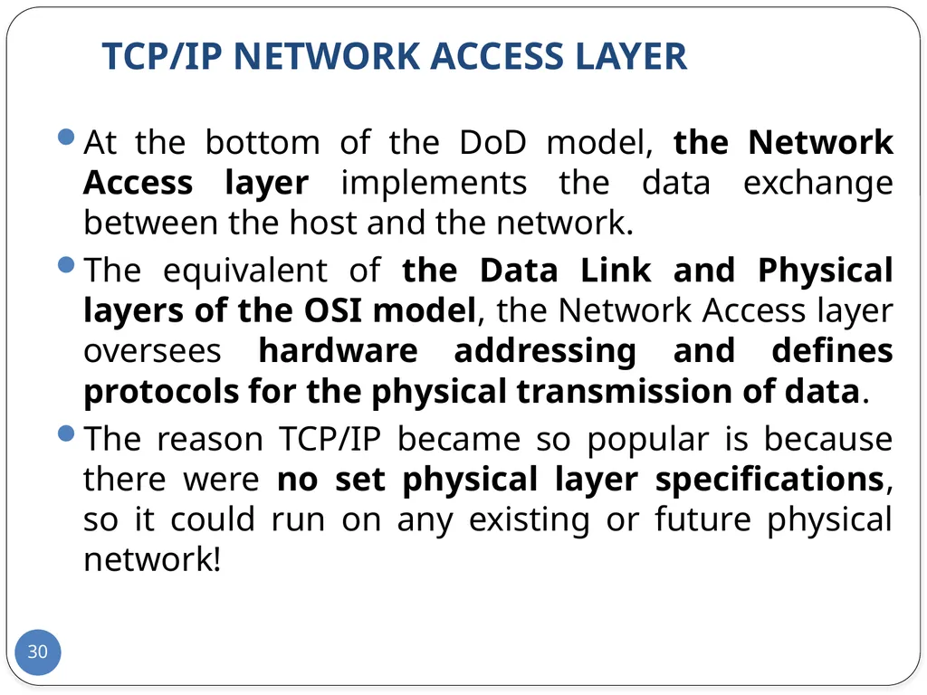 Data Communication and Computer Networks Network - slide 30 of 73