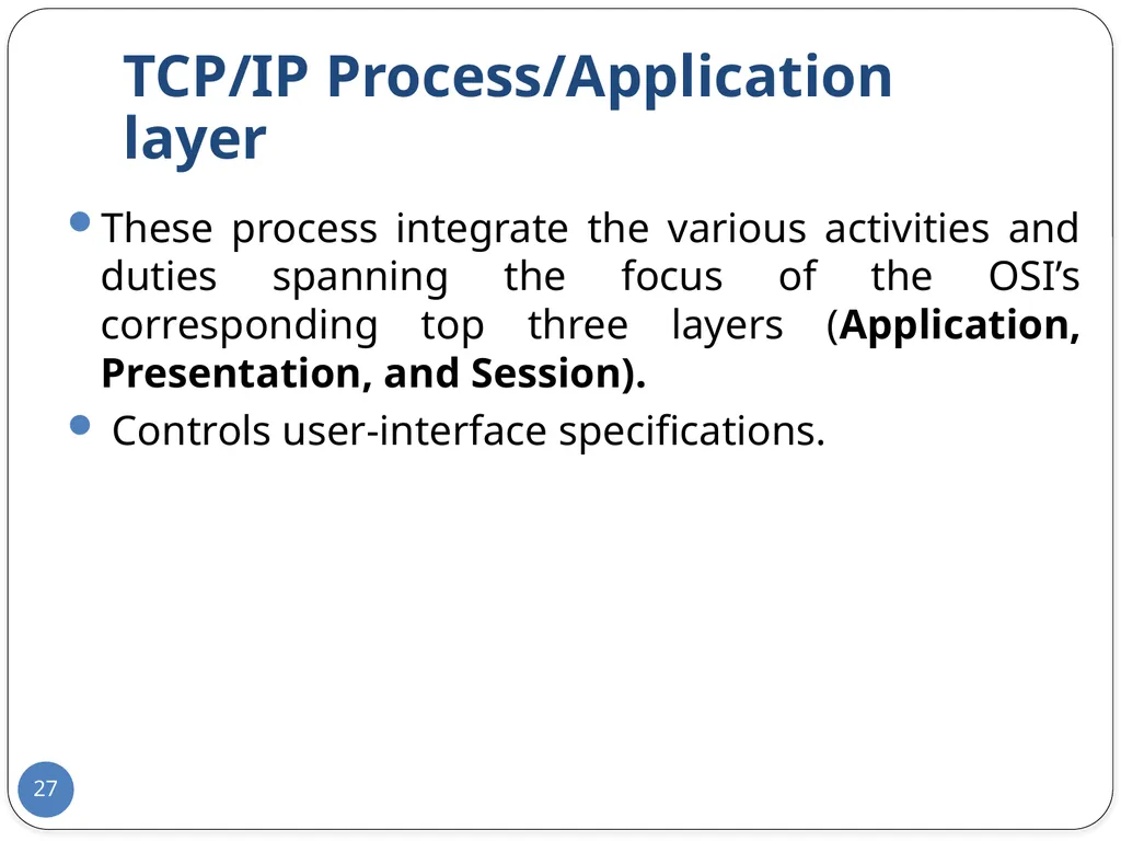 Data Communication and Computer Networks Network - slide 27 of 73