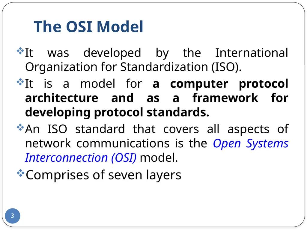Data Communication and Computer Networks Network - slide 3 of 73