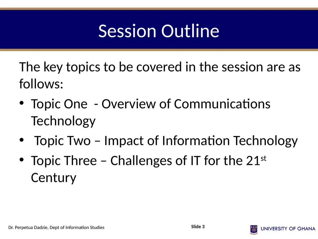 INFS 112 Introduction to information management - slide 3 of 25