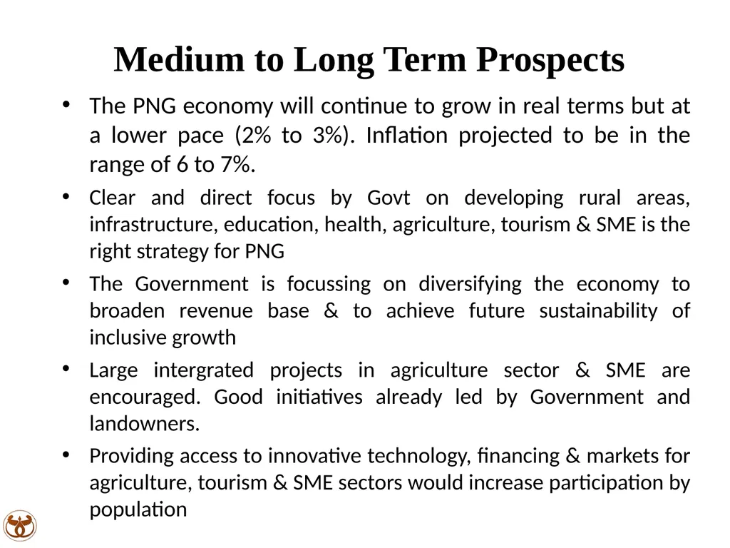 MEDIUM TO LONG TERM PROSPECTS & OUTLOOK - slide 14 of 20