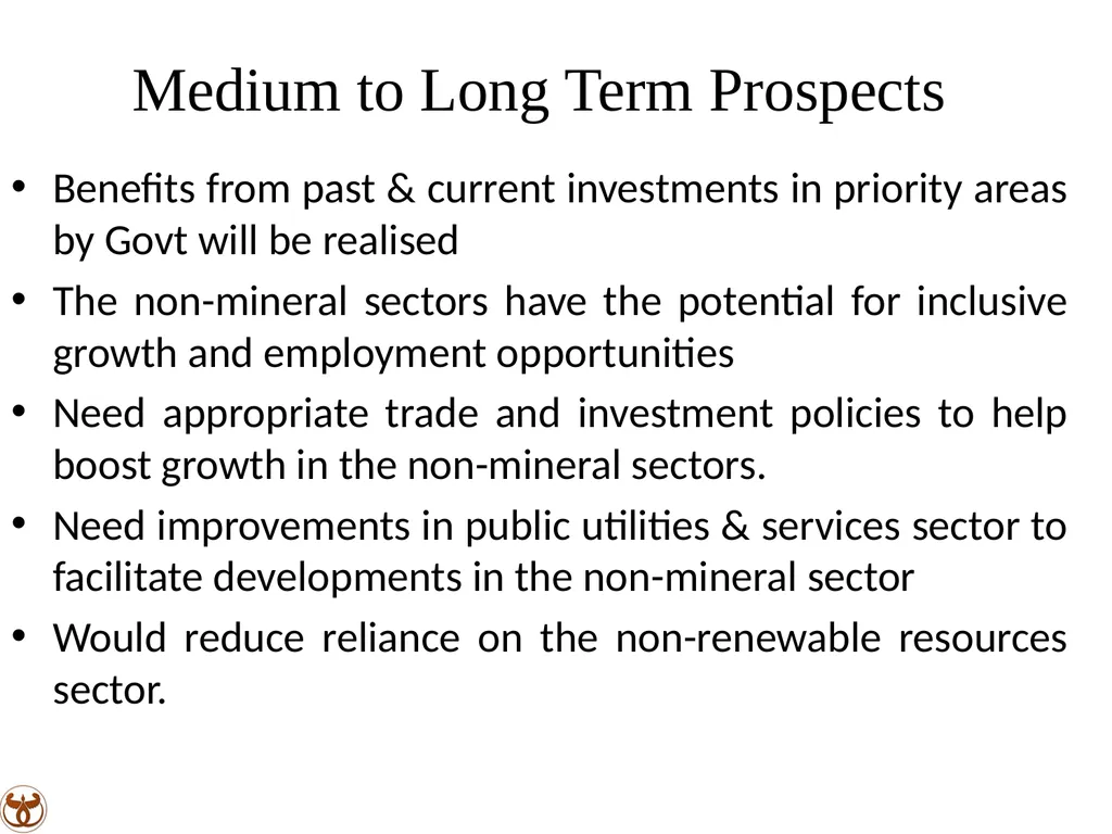 MEDIUM TO LONG TERM PROSPECTS & OUTLOOK - slide 15 of 20