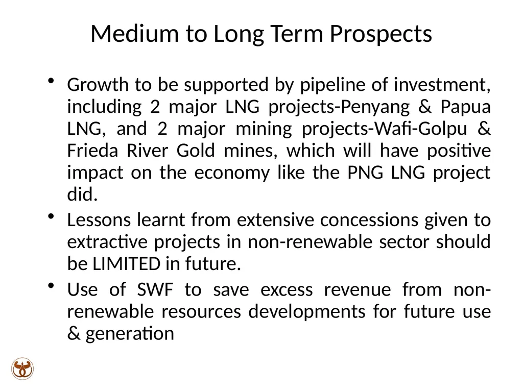 MEDIUM TO LONG TERM PROSPECTS & OUTLOOK - slide 18 of 20
