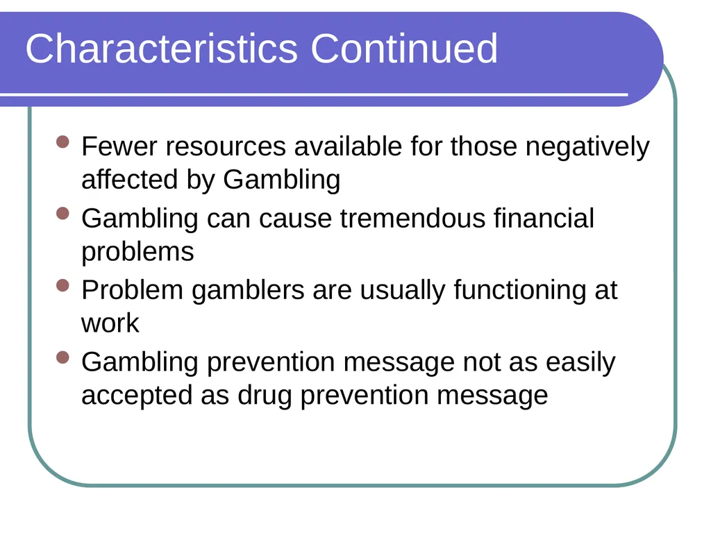 Gambling Disorders Among Veterans Maureen Corbett, - slide 6 of 47