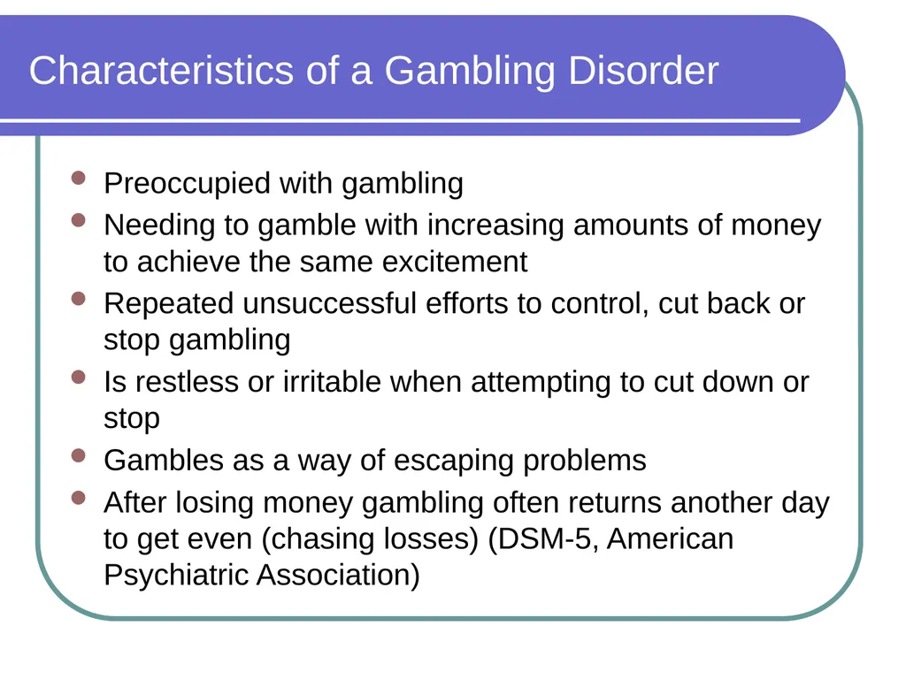 Gambling Disorders Among Veterans Maureen Corbett, - slide 4 of 47