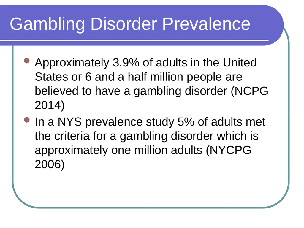 Gambling Disorders Among Veterans Maureen Corbett, - slide 7 of 47