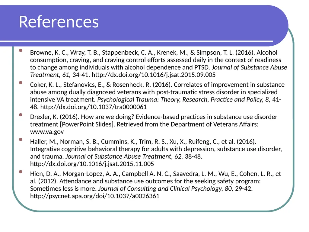 Gambling Disorders Among Veterans Maureen Corbett, - slide 39 of 47