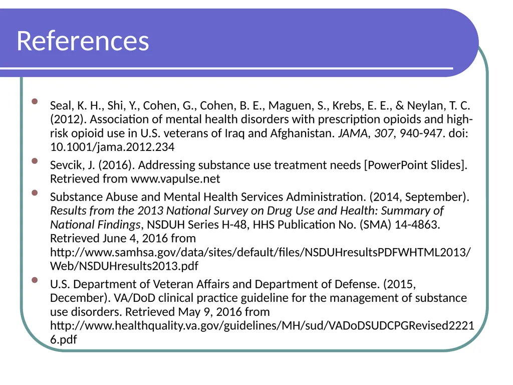 Gambling Disorders Among Veterans Maureen Corbett, - slide 41 of 47