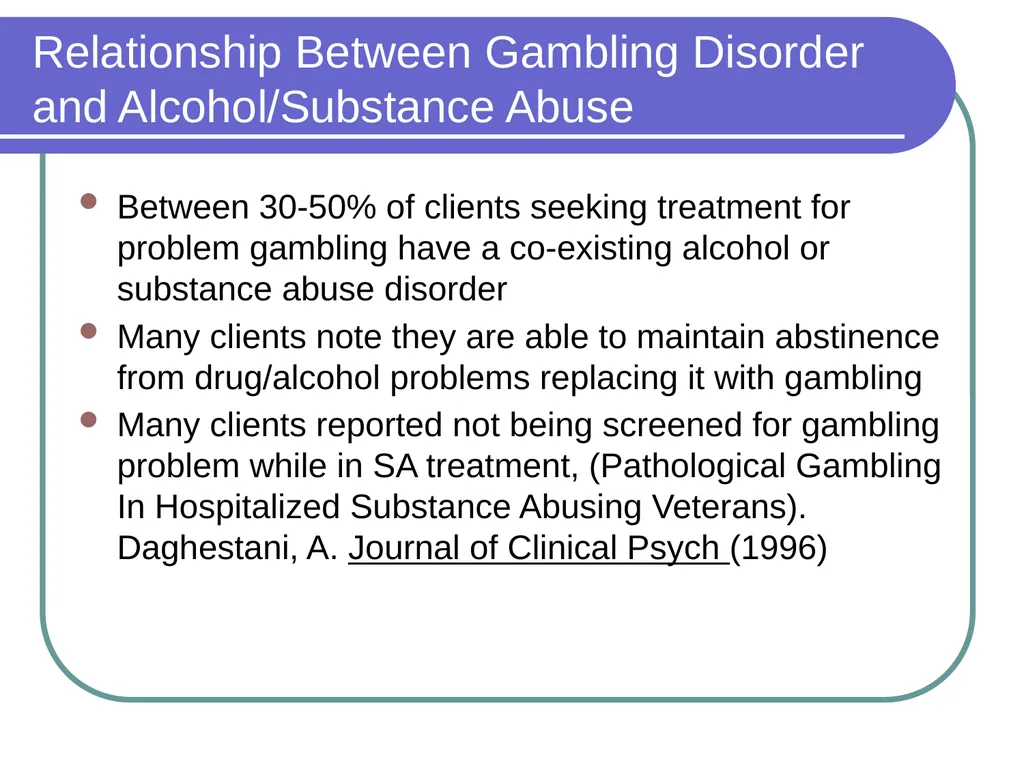 Gambling Disorders Among Veterans Maureen Corbett, - slide 9 of 47
