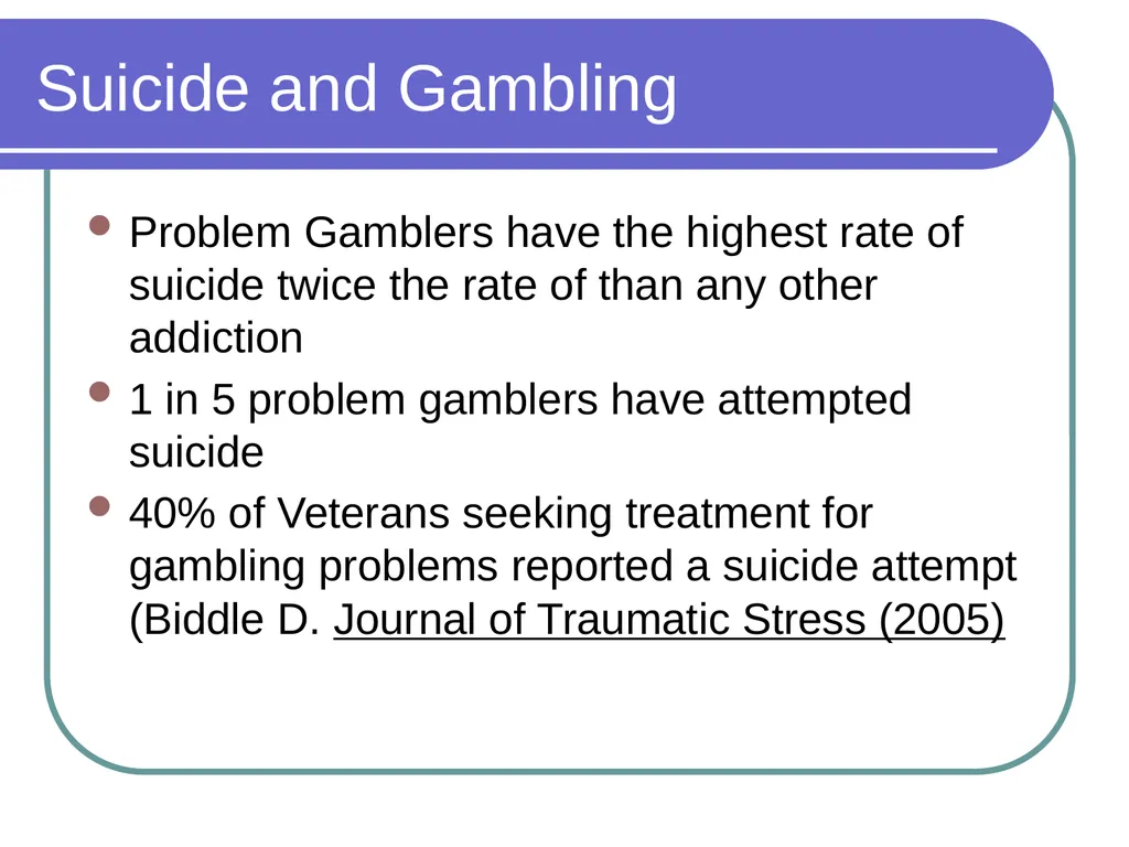 Gambling Disorders Among Veterans Maureen Corbett, - slide 12 of 47