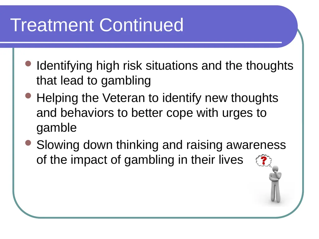 Gambling Disorders Among Veterans Maureen Corbett, - slide 19 of 47