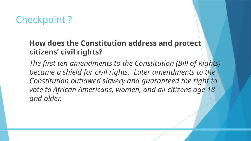 Constitutional Rights Chapter 2 Section 2-1 - slide 19 of 53