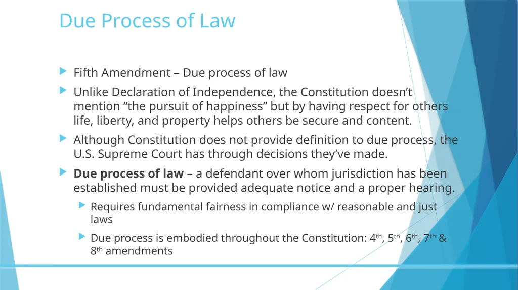 Constitutional Rights Chapter 2 Section 2-1 - slide 13 of 53