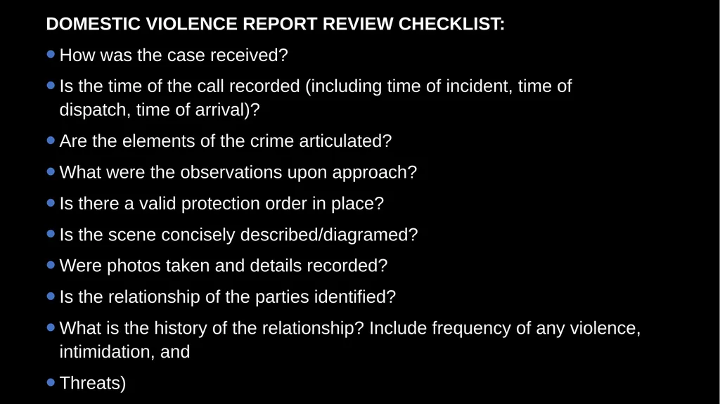 Domestic Violence and Police Response police - slide 91 of 132