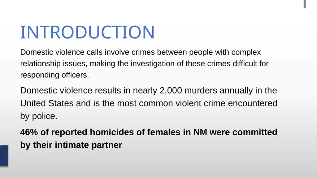 Domestic Violence and Police Response police - slide 5 of 132