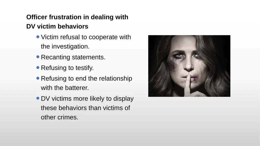 Domestic Violence and Police Response police - slide 10 of 132
