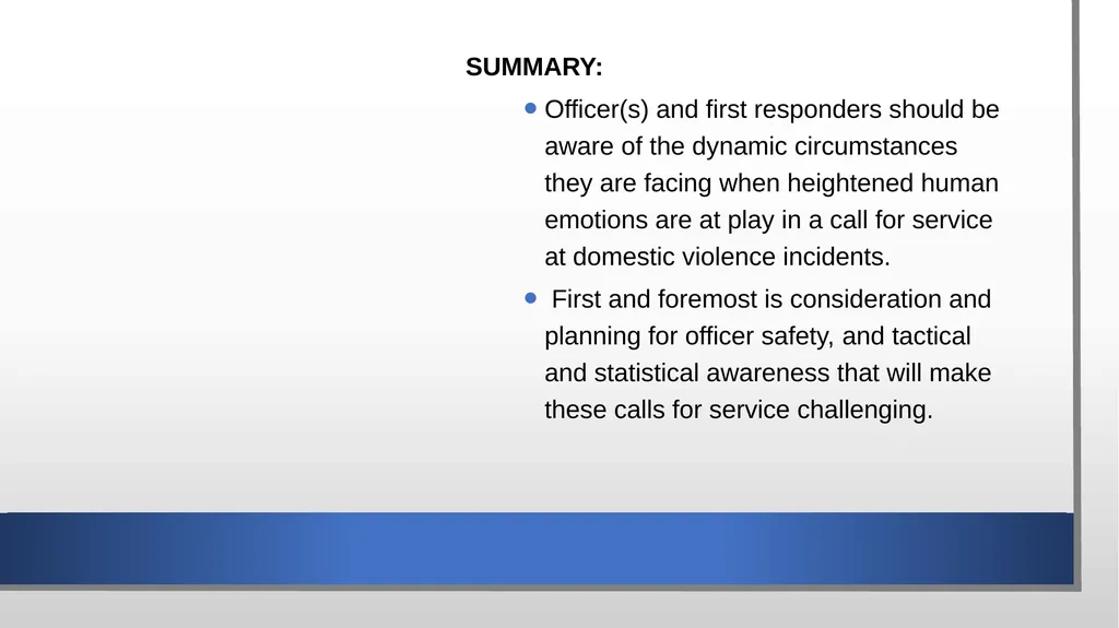 Domestic Violence and Police Response police - slide 128 of 132