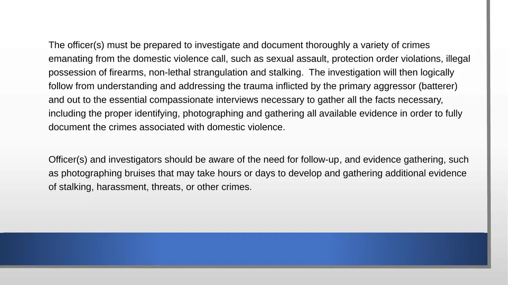 Domestic Violence and Police Response police - slide 130 of 132