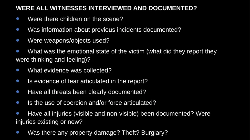 Domestic Violence and Police Response police - slide 92 of 132