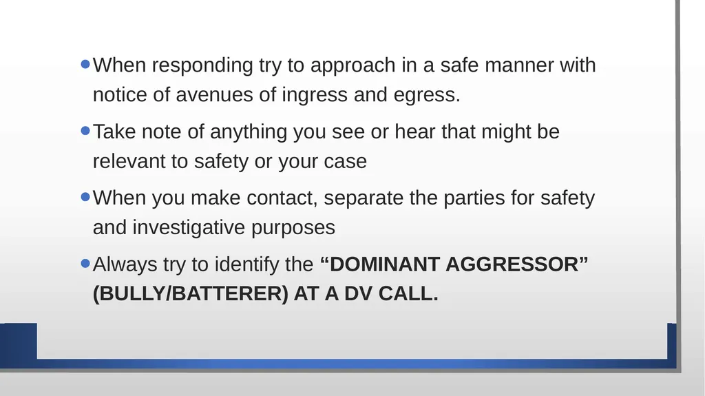 Domestic Violence and Police Response police - slide 40 of 132