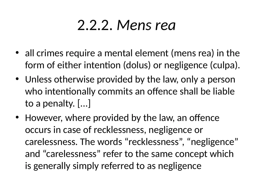 General Criminal Law slides Power Point - slide 44 of 230