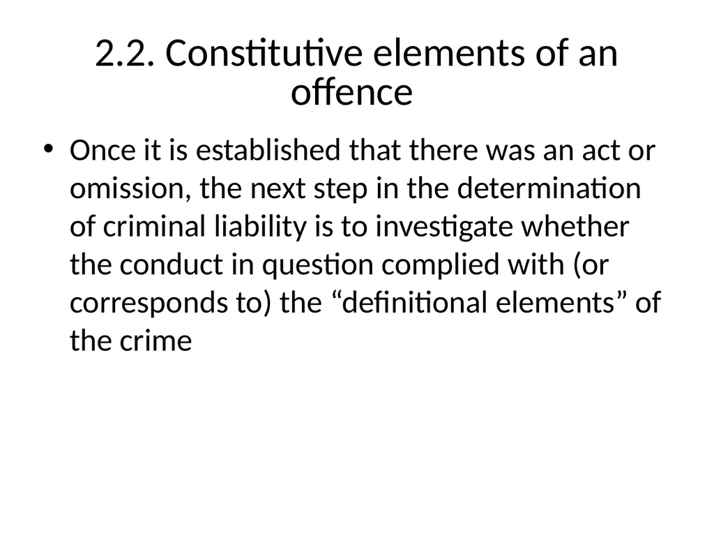 General Criminal Law slides Power Point - slide 28 of 230