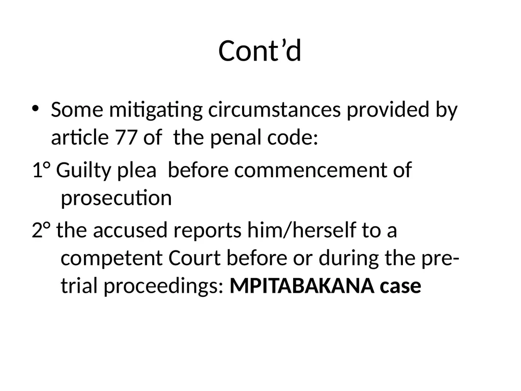General Criminal Law slides Power Point - slide 181 of 230