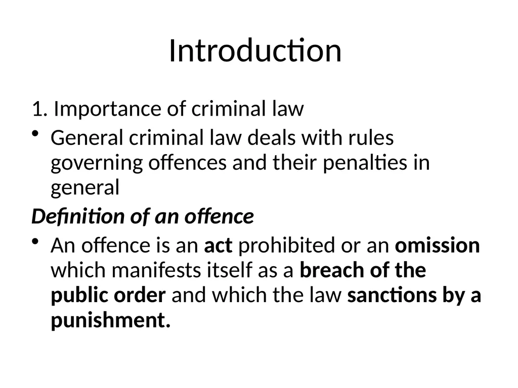 General Criminal Law slides Power Point - slide 2 of 230
