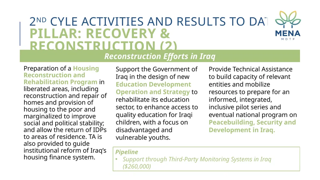 MENA MDTF minutes and decisions 8th program - slide 18 of 24