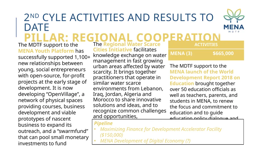 MENA MDTF minutes and decisions 8th program - slide 19 of 24